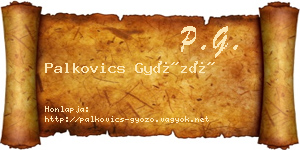 Palkovics Győző névjegykártya